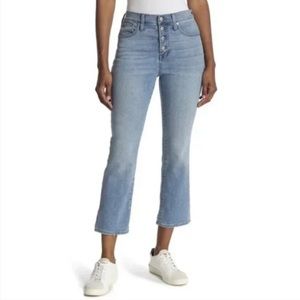 Madewell Cali Demi Boot button-fly 32 high rise jeans         ❊ Bromfield Wash ❊